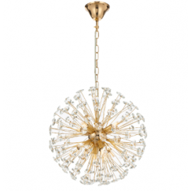 TELBIX-LERIDA 8 LIGHT ROUND PENDANT GOLD